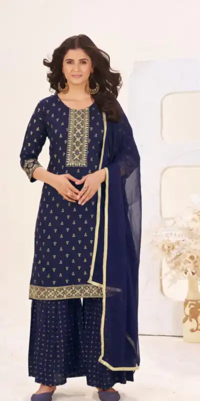 INLI Muskaan Navy Blue in Rayon Lace Work & Embroidery Work Salwar Suit. Festive Deal ₹1949. Delivery 4-6 Working Days. Shop now. | Designer Suits, Jump Suits, Casual Suits, Creative suits, Palazzo Suits, Party Wear Suits, Patiala Suits, Salwar suit, Straight Suits