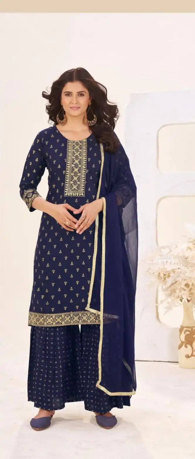 INLI Muskaan Navy Blue in Rayon Lace Work & Embroidery Work Salwar Suit. Festive Deal ₹1949. Delivery 4-6 Working Days. Shop now. | Designer Suits, Jump Suits, Casual Suits, Creative suits, Palazzo Suits, Party Wear Suits, Patiala Suits, Salwar suit, Straight Suits