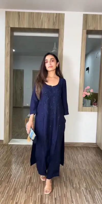 BE 390 Navy Blue Color Rayon Embroidery Sequence Salwar Suit with Work. Festive Deal ₹1749. Delivery 4-6 Working Days. Shop now. | Jump Suits, Casual Suits, Creative suits, Designer Suits, Palazzo Suits, Party Wear Suits, Patiala Suits, Salwar suit, Straight Suits