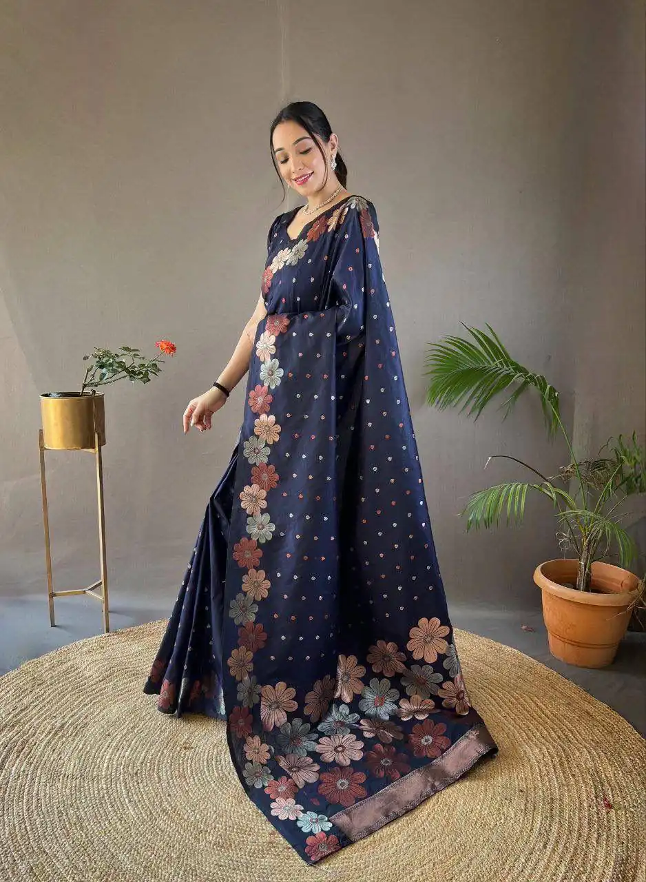 KP 6003 Navy Blue Soft Lichi Silk Cloth Lace Work & Lace Border Saree in Best Price ₹1399. Delivery 4-6 Working Days. Shop now. | Bollywood Sarees, Creative Sarees, Designer Sarees, Embroidered Sarees, Ethnic Saree, Modern Digital sarees, Party Wear Sarees, Sarees