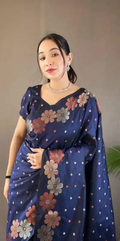 KP 6003 Navy Blue Soft Lichi Silk Cloth Lace Work & Lace Border Saree in Best Price ₹1399. Delivery 4-6 Working Days. Shop now. | Bollywood Sarees, Creative Sarees, Designer Sarees, Embroidered Sarees, Ethnic Saree, Modern Digital sarees, Party Wear Sarees, Sarees