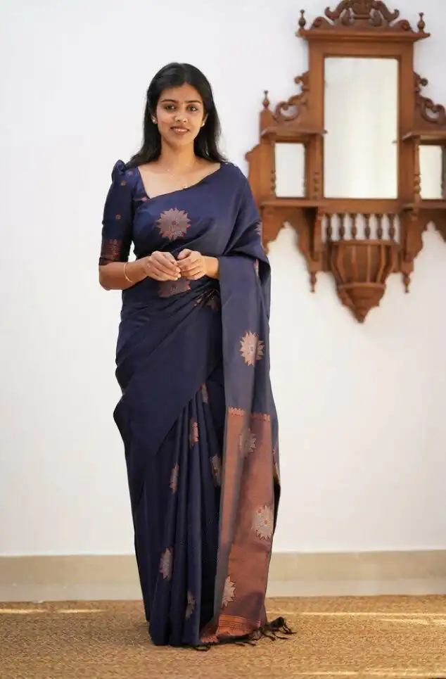 KP 5009 Navy Blue Soft Lichi Silk Saree Perfect for Wedding, Party, Pooja, Lohri, Reception . Special Price ₹1319. Delivery 4-6 Working Days. Shop | Bollywood Sarees, Creative Sarees, Designer Sarees, Embroidered Sarees, Ethnic Saree, Modern Digital sarees, Party Wear Sarees, Sarees
