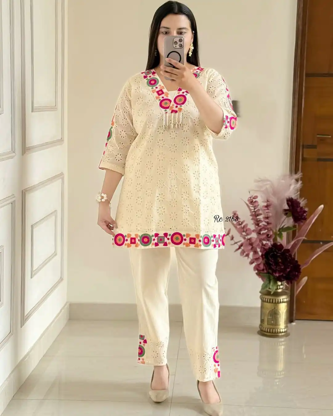 ZSR 3137 Off White Cotton With Embroidery Work & Thread Embroidery. Salwar Suit Introductory Price ₹1899. Delivery 4-6 Working Days. Shop now. | Jump Suits, Tops & Bottoms, Track Suits, Trendy Wear, Casual Suits, Creative suits, Designer Suits, Palazzo Suits, Party Wear Suits, Patiala Suits, Salwar suit, Straight Suits