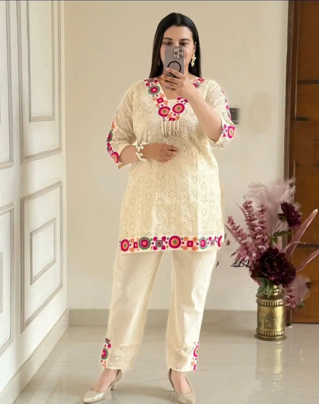 ZSR 3137 Off White Cotton With Embroidery Work & Thread Embroidery. Salwar Suit Introductory Price ₹1899. Delivery 4-6 Working Days. Shop now. | Jump Suits, Tops & Bottoms, Track Suits, Trendy Wear, Casual Suits, Creative suits, Designer Suits, Palazzo Suits, Party Wear Suits, Patiala Suits, Salwar suit, Straight Suits