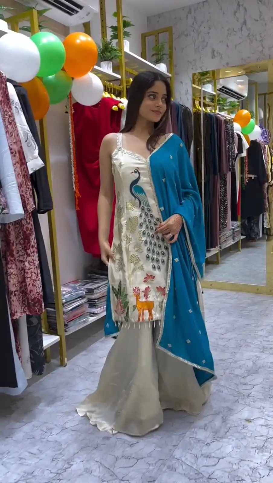 LG 1994 Off White Color French Crape Embroidery Work Salwar Suit Casual, Wedding, Festive, Events . Expected Delivery  4-6 Working Days @1999/- only      | Designer Suits, Jump Suits, Casual Suits, Creative suits, Palazzo Suits, Party Wear Suits, Patiala Suits, Salwar suit, Straight Suits
