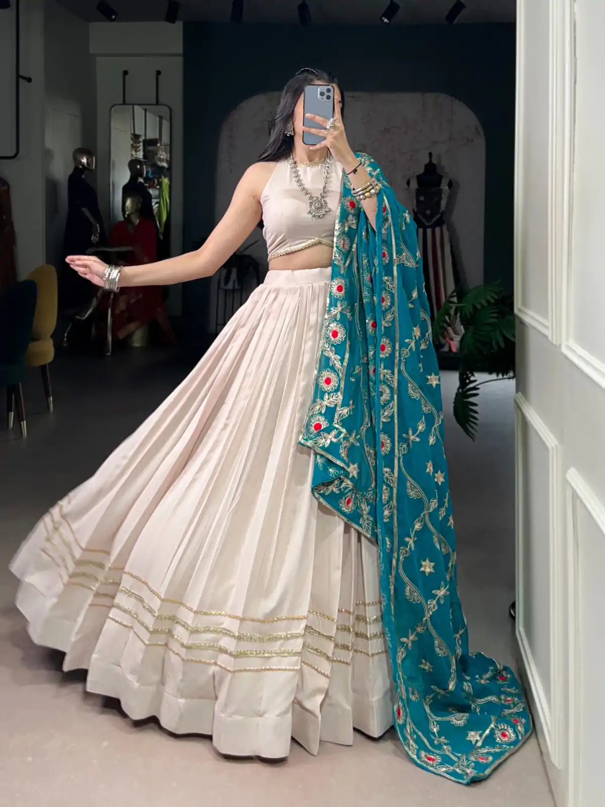 LNB 1692 Off White Pure Rayon Embroidery Work & Sequins Work Lehenga Choli in . Now at just ₹3199. Delivery 4-6 Working Days. Shop now. | Embroidered Lehenga, Bollywood Lehenga, Creative Lehenga, Designer Lehenga, Lehenga, Party Wear Lehenga