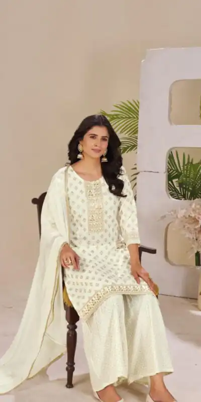 INLI Muskaan Off White in Rayon Lace Work & Embroidery Work Salwar Suit. Festive Deal ₹1949. Delivery 4-6 Working Days. Shop now. | Designer Suits, Jump Suits, Casual Suits, Creative suits, Palazzo Suits, Party Wear Suits, Patiala Suits, Salwar suit, Straight Suits
