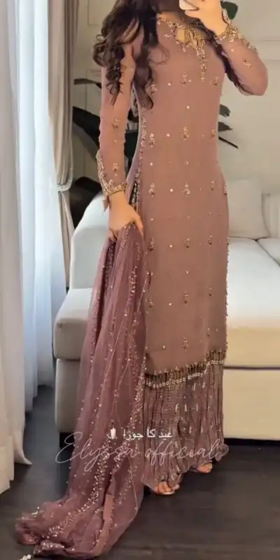 SRK 5264 Onion Georgette With Heavy Embroidery Sequence Work Salwar Suit Wedding, Party, Festive, Events, 4-6 Working Days Only 2049 | Jump Suits, Tops & Bottoms, Track Suits, Trendy Wear, Casual Suits, Creative suits, Designer Suits, Palazzo Suits, Party Wear Suits, Patiala Suits, Salwar suit, Straight Suits