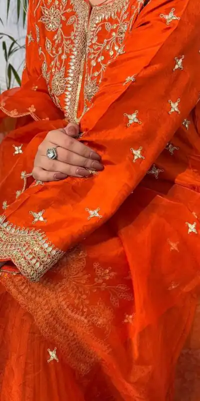 VLM 259 Orange Chinon Silk with Lace Work & Embroidery Work Salwar Suit . Special Price ₹1749. Delivery 4-6 Working Days. Shop now. | Designer Suits, Jump Suits, Casual Suits, Creative suits, Palazzo Suits, Party Wear Suits, Patiala Suits, Salwar suit, Straight Suits