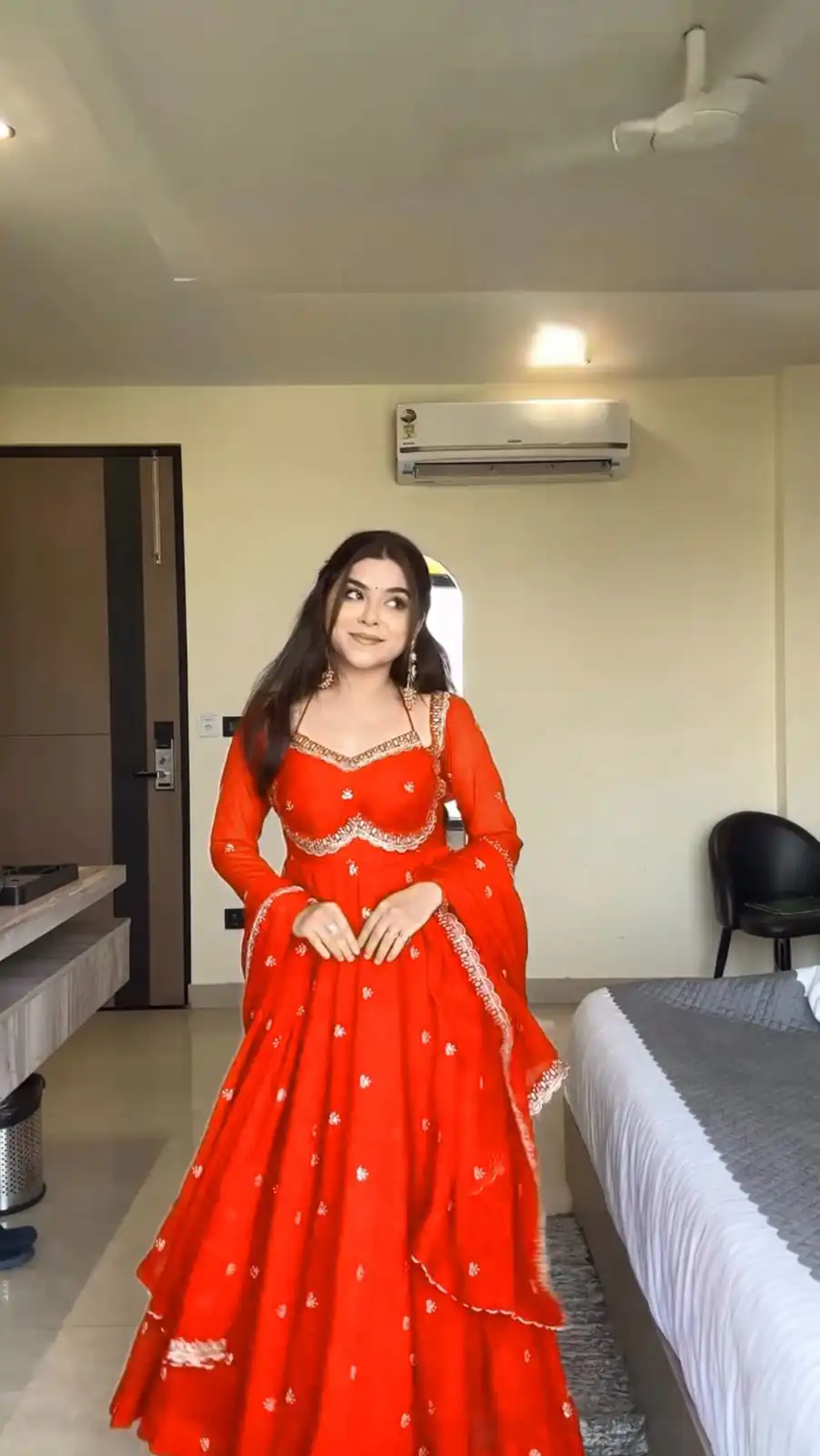 RTC 5924 Orange Georgette Thread With Sequence Gown Perfect for Wedding, Party, Reception, Holi, Eid . Available at ₹1999 only. Delivery 4-6 Working Days. | Bollywood Gowns, Creative Gowns, Designer Gowns, Embroidered Gowns, Gowns, Party Wear Gowns