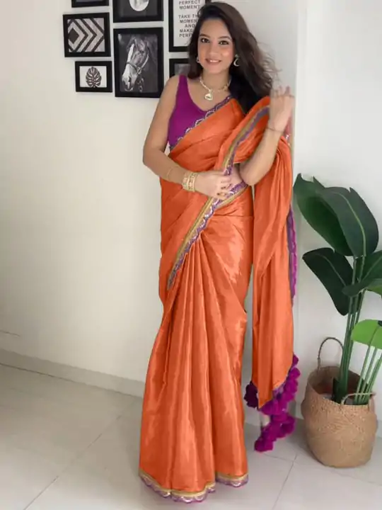 SC 353 Orange Pure Erode Silk With Lace Work & Embroidery Work Saree . Affordable Price ₹1399. Delivery 4-6 Working Days. Shop now. | Bollywood Sarees, Creative Sarees, Designer Sarees, Embroidered Sarees, Ethnic Saree, Modern Digital sarees, Party Wear Sarees, Sarees