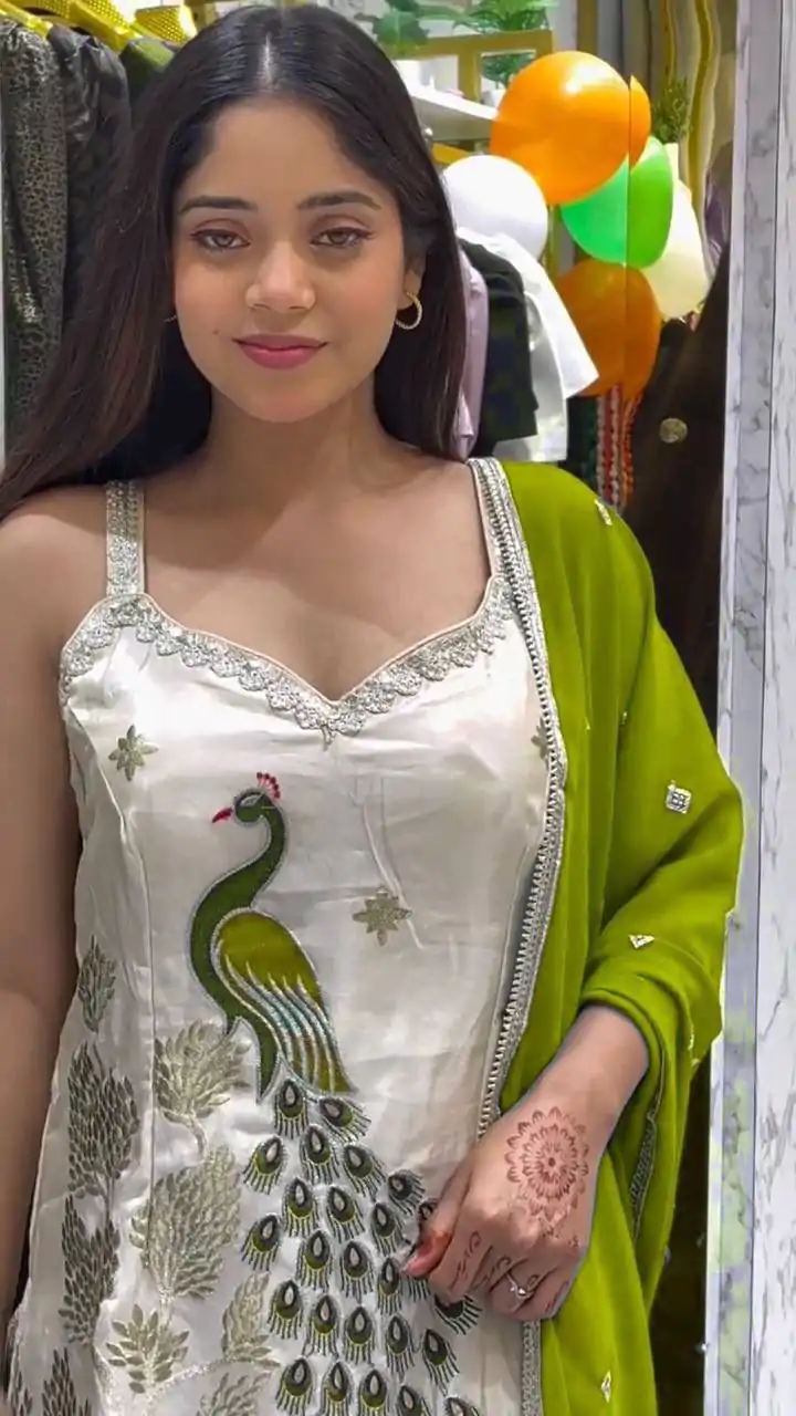 LG 1994 Parrot Green Color French Crape Embroidery Work Salwar Suit Casual, Wedding, Festive, Events . Expected Delivery  4-6 Working Days @1999/- only      | Designer Suits, Jump Suits, Casual Suits, Creative suits, Palazzo Suits, Party Wear Suits, Patiala Suits, Salwar suit, Straight Suits