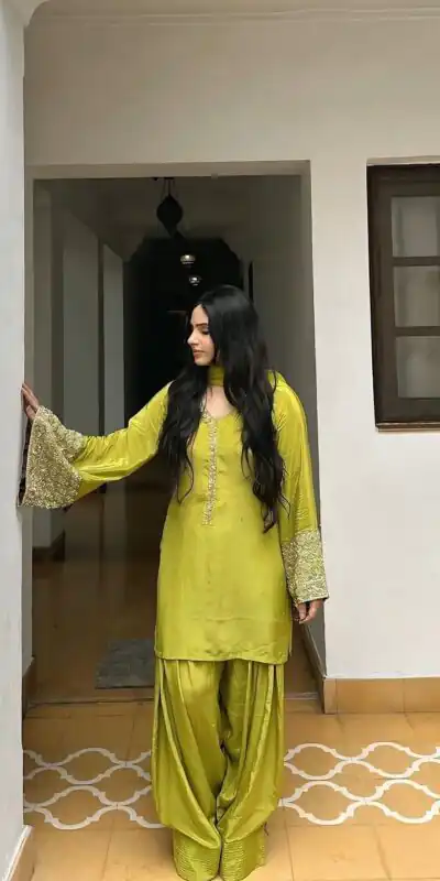 NSR 854 Parrot Green Natural Satin Silk Sequence Work with Lace Work & Embroidery Work Salwaar Suit Now at just ₹1799. Delivery 4-6 Working Days. Shop now. | Jump Suits, Casual Suits, Creative suits, Designer Suits, Palazzo Suits, Party Wear Suits, Patiala Suits, Salwar suit, Straight Suits