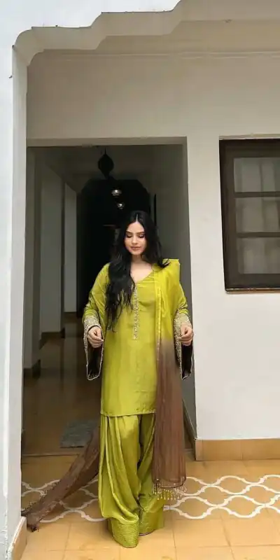 NSR 854 Parrot Green Natural Satin Silk Sequence Work with Lace Work & Embroidery Work Salwaar Suit Now at just ₹1799. Delivery 4-6 Working Days. Shop now. | Jump Suits, Casual Suits, Creative suits, Designer Suits, Palazzo Suits, Party Wear Suits, Patiala Suits, Salwar suit, Straight Suits