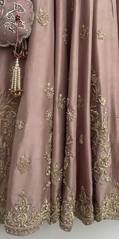 LG 1981 Peach Chinon With Embroidery Work & Lace Work Gown Wedding, Party, Festive, Events, Available at ₹2499 only. Delivery 4-6 Working Days. Shop now. | Bollywood Gowns, Creative Gowns, Designer Gowns, Embroidered Gowns, Gowns, Party Wear Gowns