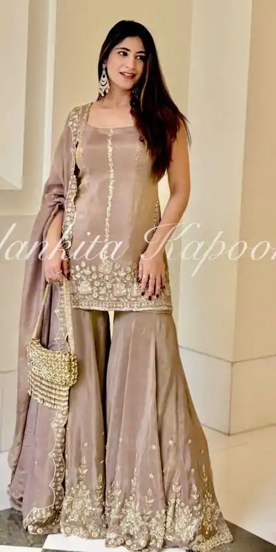 VLM 290 Peach Chinon Silk with Embroidery Work Salwar Suit . Wedding, Party, Festive, Events Festive Deal ₹1849. Delivery 4-6 Working Days. Shop now. | Designer Suits, Jump Suits, Casual Suits, Creative suits, Palazzo Suits, Party Wear Suits, Patiala Suits, Salwar suit, Straight Suits