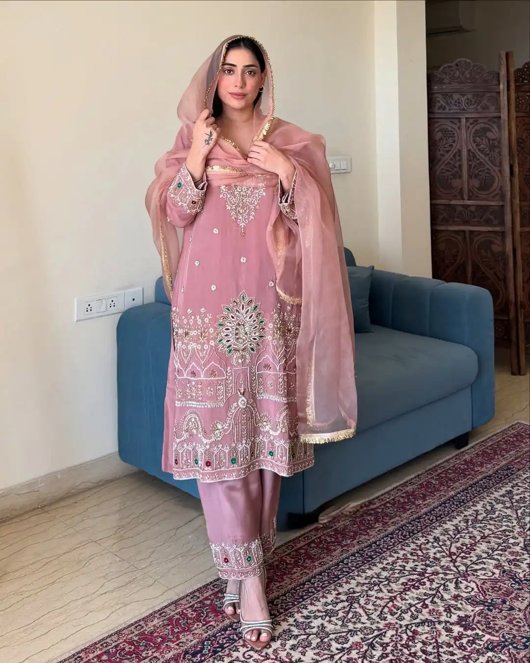 LG 2017 Peach in French Crape Lace Work & Embroidery Work Salwar Suit. Grab it for ₹1999. Delivery 4-6 Working Days. Shop now. | Designer Suits, Jump Suits, Casual Suits, Creative suits, Palazzo Suits, Party Wear Suits, Patiala Suits, Salwar suit, Straight Suits