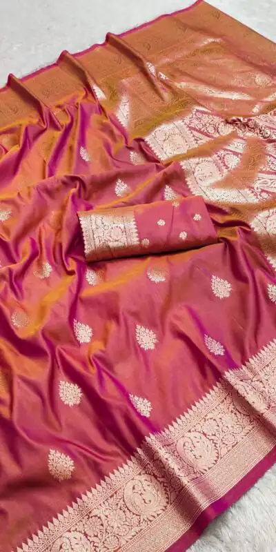 MB 3284 Peach Soft Banarasi Cotton Silk Saree Perfect for Wedding, Party, Eid, Traditional Day, Haldi –. Get it for ₹1899. Delivery 4-6 Working Days. | Bollywood Sarees, Creative Sarees, Designer Sarees, Embroidered Sarees, Ethnic Saree, Modern Digital sarees, Party Wear Sarees, Sarees