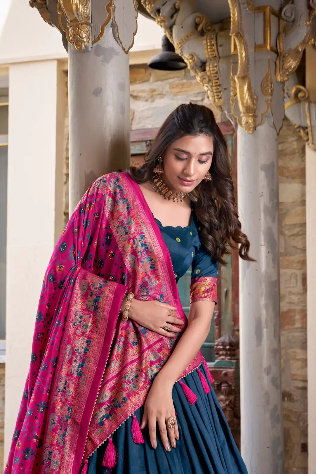 LNB 1245 Peacock Blue Tasar Silk With Gotta Patti Work & Lace Work Lehenga Choli Best Price ₹2449. Delivery 4-6 Working Days. Shop now. | Bollywood Lehenga, Creative Lehenga, Designer Lehenga, Embroidered Lehenga, Lehenga, Party Wear Lehenga