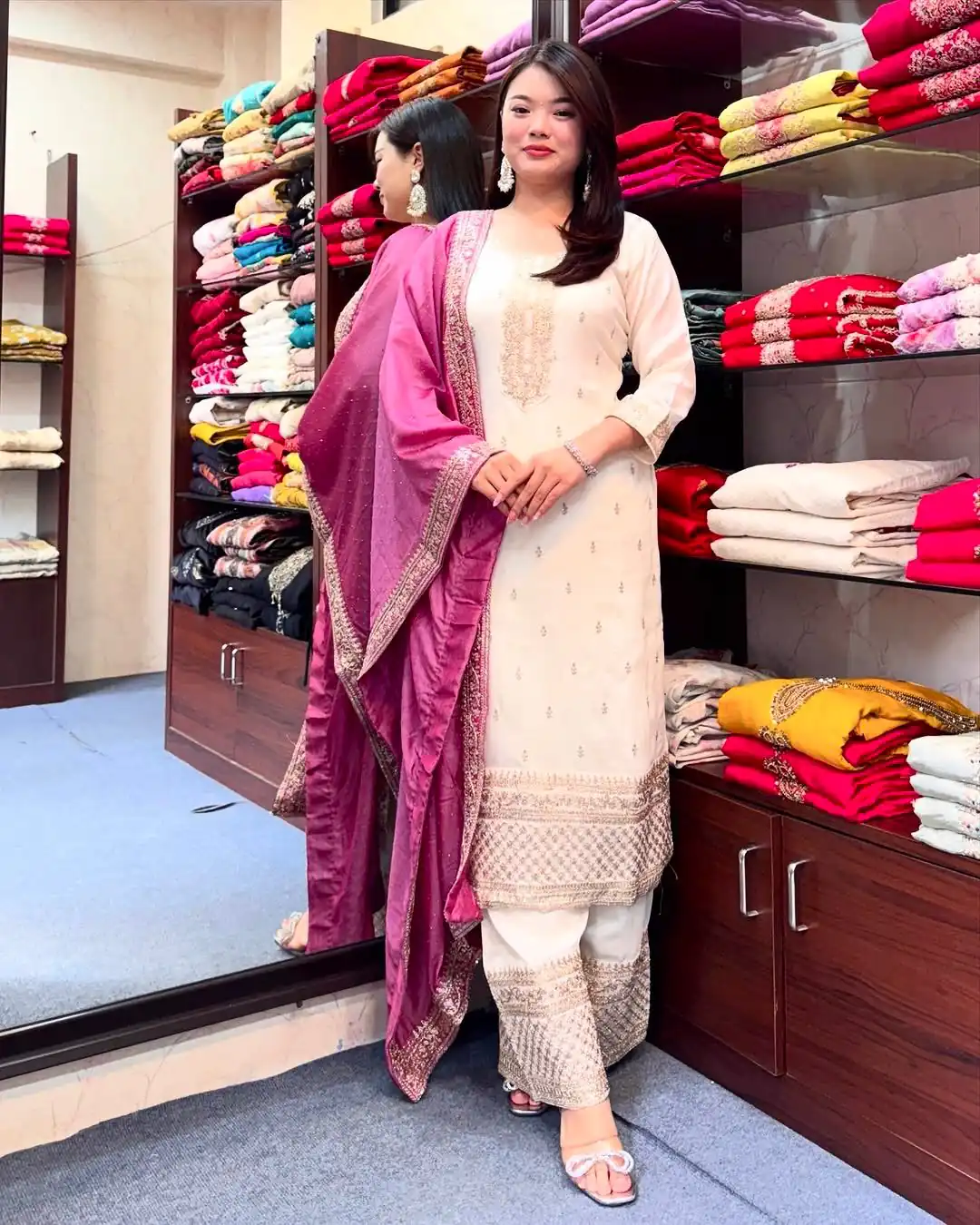 SRK 5140 Pink Chinnon Silk with Embroidery Work & Lace Work Salwar Suit . Affordable Price ₹1799. Delivery 4-6 Working Days. Shop now. | Designer Suits, Jump Suits, Casual Suits, Creative suits, Palazzo Suits, Party Wear Suits, Patiala Suits, Salwar suit, Straight Suits