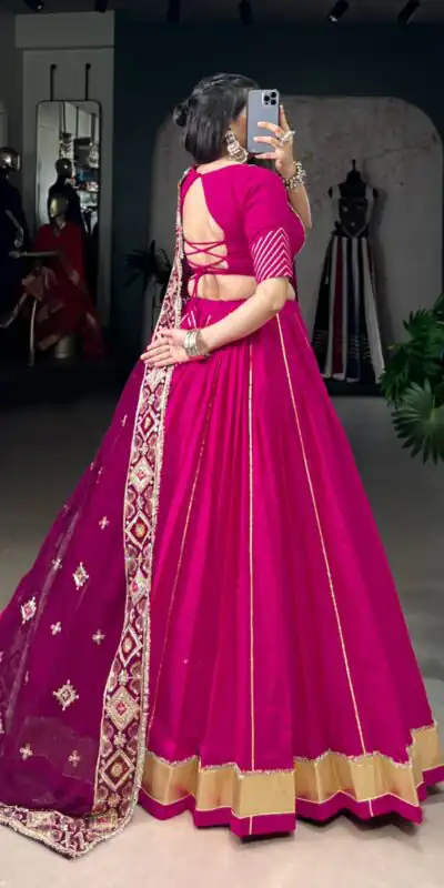 LNB 1708 Pink Cotton With Mirror Work & Zari Work Lehenga Choli Available at ₹3199 only. Delivery 4-6 Working Days. Shop now. | Bollywood Lehenga, Creative Lehenga, Designer Lehenga, Embroidered Lehenga, Lehenga, Party Wear Lehenga