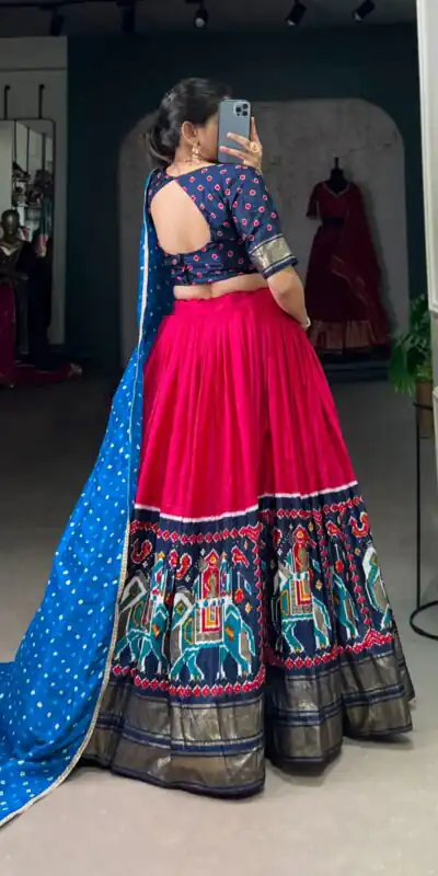LNB 1623 Pink Color Fabulous Dola Silk Patola Print And Foil Work Lehenga Choli Wedding, Festive, Events Expected Delivery 4-6 Working Days@2199/- Only | Bollywood Lehenga, Creative Lehenga, Designer Lehenga, Embroidered Lehenga, Lehenga, Party Wear Lehenga