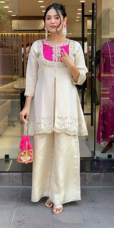 SRK 5277 Pink Mal Cotton With Embroidery Work & Bead Work Salwar Suit . Affordable Price ₹1799. Delivery 4-6 Working Days. Shop now. | Jump Suits, Casual Suits, Creative suits, Designer Suits, Palazzo Suits, Party Wear Suits, Patiala Suits, Salwar suit, Straight Suits