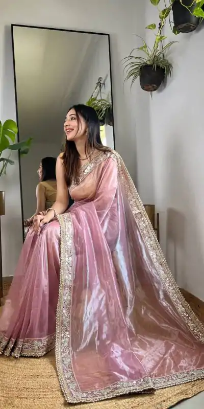 SC 239 Pink Georgette With Lace Work & Lace Border Saree . Wedding, Party, Festive, Events, Exclusive Offer ₹1599. Delivery 4-6 Working Days. Shop now. | Bollywood Sarees, Creative Sarees, Designer Sarees, Embroidered Sarees, Ethnic Saree, Modern Digital sarees, Party Wear Sarees, Sarees