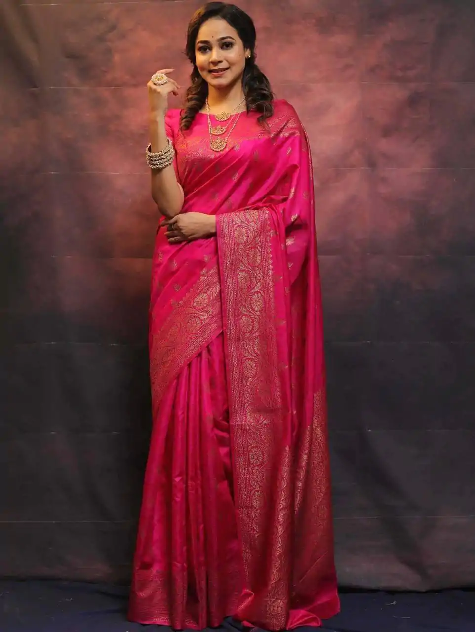 KP 6010 Pink Soft Lichi Silk Jacquard Saree Perfect for Wedding, Party, Traditional Day, Family Gatherings, Sangeet . Grab it for ₹1349. Delivery 4-6 W | Bollywood Sarees, Creative Sarees, Designer Sarees, Embroidered Sarees, Ethnic Saree, Modern Digital sarees, Party Wear Sarees, Sarees
