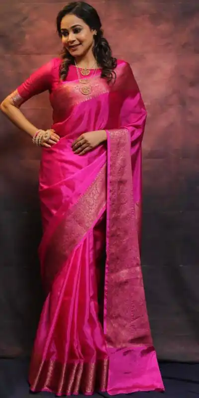 KP 6009 Pink Color Soft Lichi Silk With Lace Border & Lace Work. Now Saree at just ₹1349. Delivery 4-6 Working Days. Shop now. | Bollywood Sarees, Creative Sarees, Designer Sarees, Embroidered Sarees, Ethnic Saree, Modern Digital sarees, Party Wear Sarees, Sarees