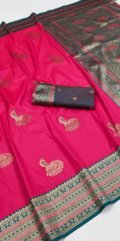 MB Morni Pink in Soft Silk Zari Work & Lace Work Saree . Wedding, Party, Festive, Events, Grab it for ₹2099. Delivery 4-6 Working Days. Shop now. | Bollywood Sarees, Creative Sarees, Designer Sarees, Embroidered Sarees, Ethnic Saree, Modern Digital sarees, Party Wear Sarees, Sarees