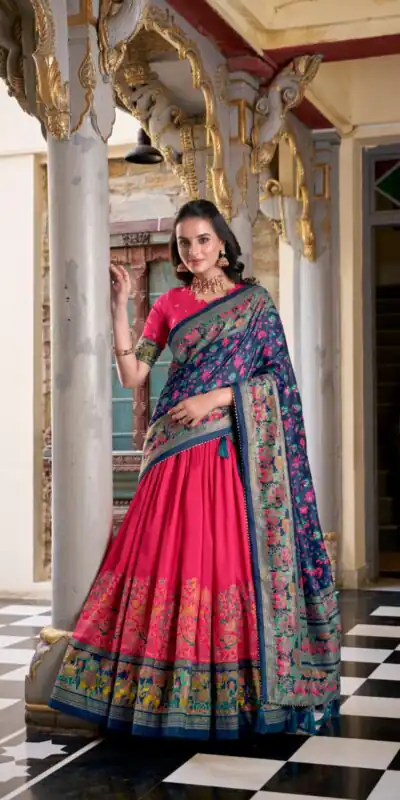 LNB 1245 Pink Tasar Silk With Gotta Patti Work & Lace Work Lehenga Choli Best Price ₹2449. Delivery 4-6 Working Days. Shop now. | Bollywood Lehenga, Creative Lehenga, Designer Lehenga, Embroidered Lehenga, Lehenga, Party Wear Lehenga