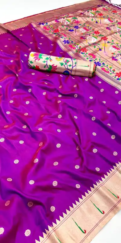 MB 150 Purple A Pethani silk Saree Perfect for Wedding, Party, Baisakhi, Reception, Traditional Day – . Affordable Price ₹2549. Delivery 4-6 Working | Bollywood Sarees, Creative Sarees, Designer Sarees, Embroidered Sarees, Ethnic Saree, Modern Digital sarees, Party Wear Sarees, Sarees