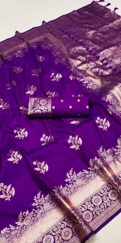 MB 39 Purple in Color Banarasi silk Zari Work & Lace Work Saree . Introductory Price ₹1999. Delivery 4-6 Working Days. Shop now. | Bollywood Sarees, Creative Sarees, Designer Sarees, Embroidered Sarees, Ethnic Saree, Modern Digital sarees, Party Wear Sarees, Sarees