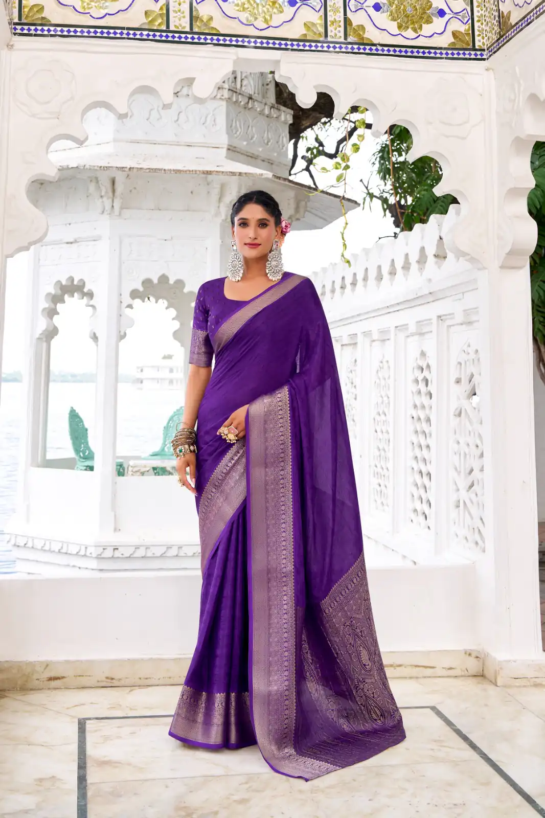 YNF 7902 Purple Color Chinon Printed With Zari Weaving Work Saree With Zari Work. Best Price ₹1549. Delivery 4-6 Working Days. Shop now. | Bollywood Sarees, Creative Sarees, Designer Sarees, Embroidered Sarees, Ethnic Saree, Modern Digital sarees, Party Wear Sarees, Sarees