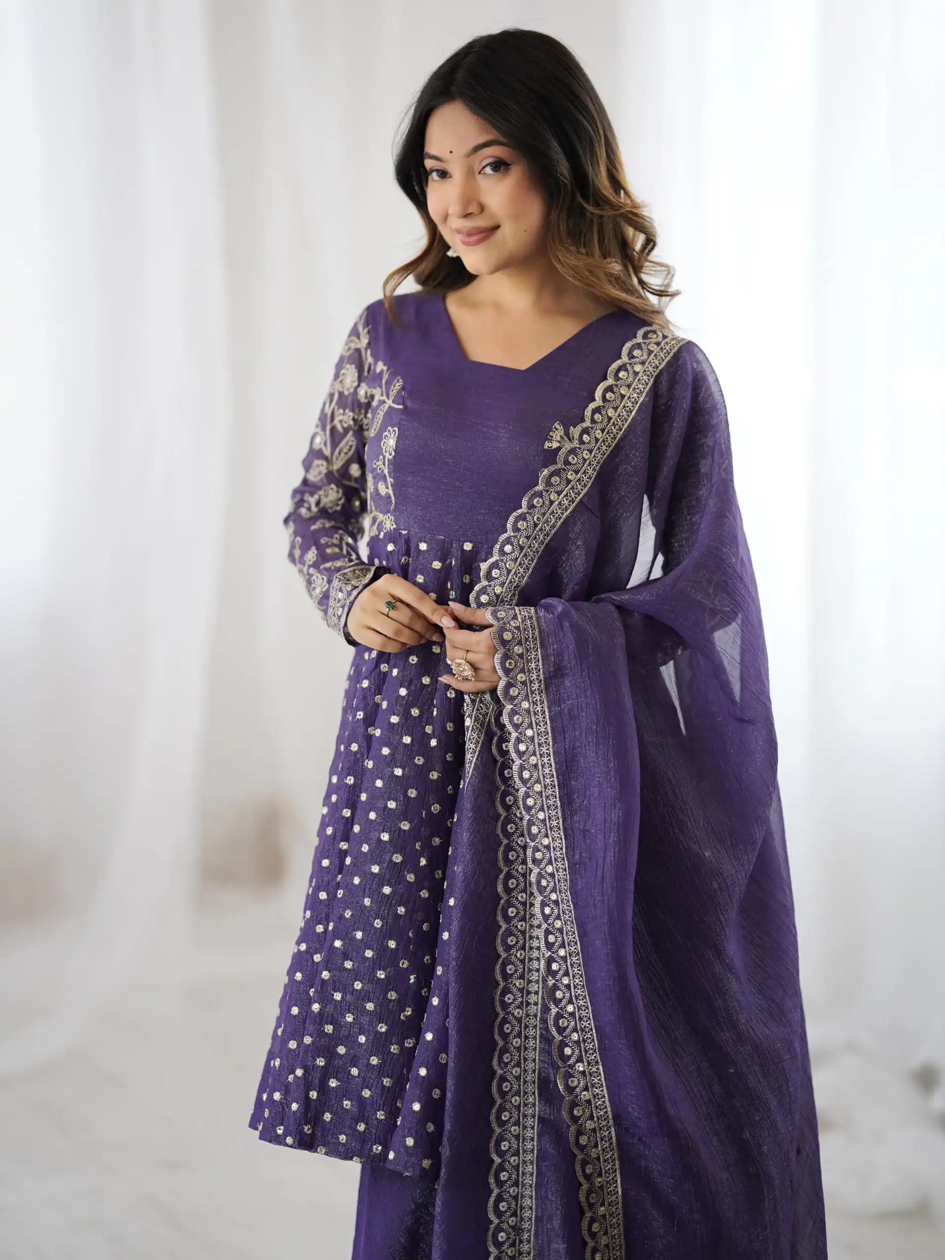 ZSR 3134 Purple Crunchy Silk Salwar Suit Perfect for Wedding, Party, Sangeet, Anniversary, Housewarming Introductory Price ₹2399. Delivery 4-6 | Jump Suits, Casual Suits, Creative suits, Designer Suits, Palazzo Suits, Party Wear Suits, Patiala Suits, Salwar suit, Straight Suits