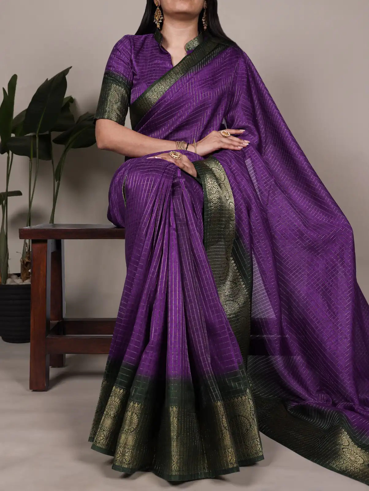 YNF 7906 Purple Dola Chex with Zari Work Saree . Wedding, Party, Festive, Events Special Price ₹1599. Delivery 4-6 Working Days. Shop now. | Bollywood Sarees, Creative Sarees, Designer Sarees, Embroidered Sarees, Ethnic Saree, Modern Digital sarees, Party Wear Sarees, Sarees
