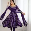 SRK 5299 Purple Georgette With Sequence Work Perfect for Wedding, Party, Lohri, Temple Visit, Ganesh Chaturthi Festive, Events, 4-6 Working Days At 2149 | Bollywood Gowns, Creative Gowns, Designer Gowns, Embroidered Gowns, Gowns, Party Wear Gowns