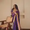 KP 5084 Purple Soft Lichi Silk Lace Work & Lace Border Saree in Exclusive Offer ₹1449. Delivery 4-6 Working Days. Shop now. | Bollywood Sarees, Creative Sarees, Designer Sarees, Embroidered Sarees, Ethnic Saree, Modern Digital sarees, Party Wear Sarees, Sarees