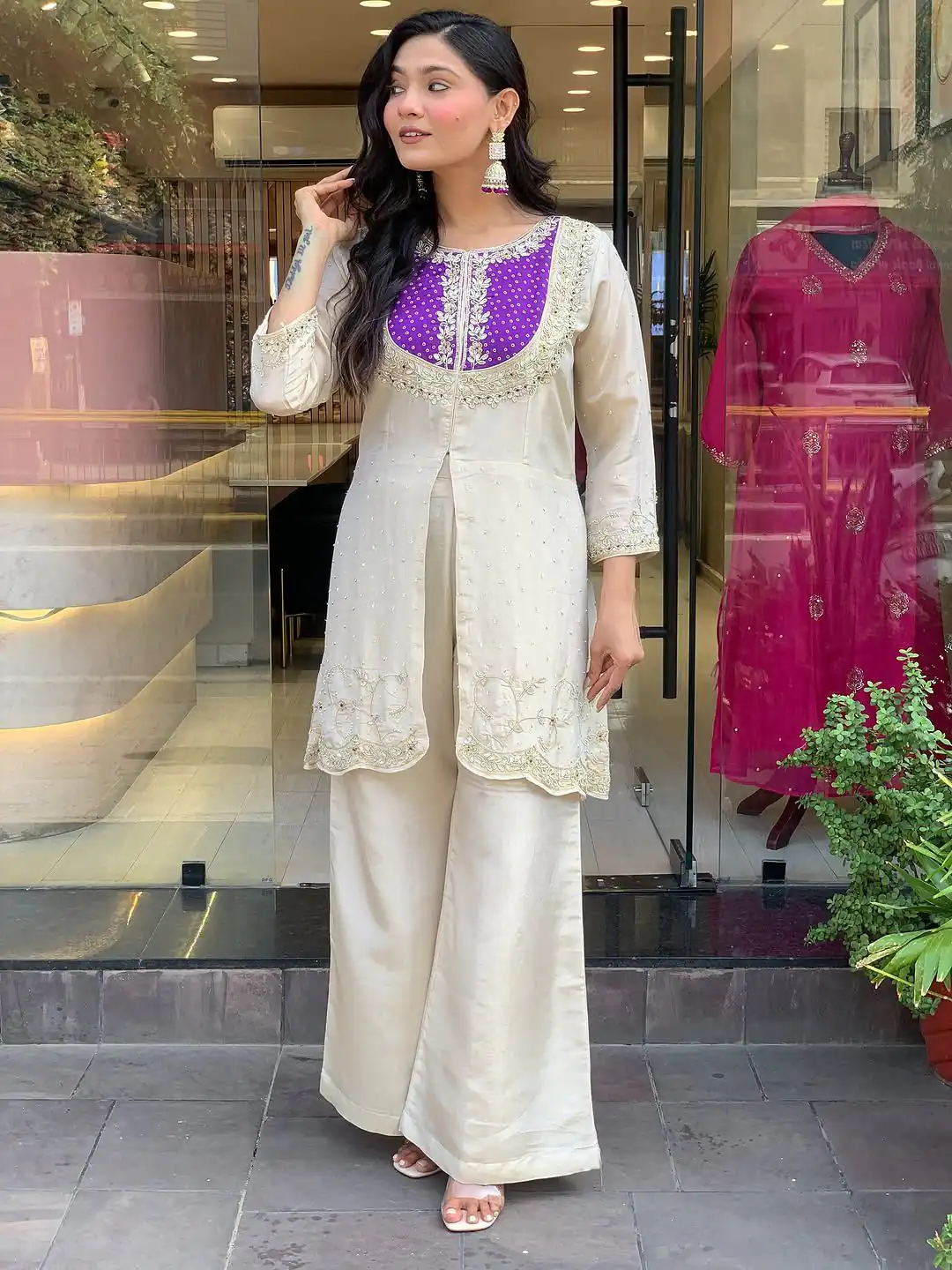 SRK 5277 Purple Mal Cotton With Embroidery Work & Bead Work Salwar Suit . Affordable Price ₹1799. Delivery 4-6 Working Days. Shop now. | Jump Suits, Casual Suits, Creative suits, Designer Suits, Palazzo Suits, Party Wear Suits, Patiala Suits, Salwar suit, Straight Suits