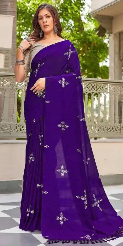 BT 1104 Purple Natural silk with Thread Embroidery & Embroidery Work Saree . Now at just ₹1549. Delivery 4-6 Working Days. Shop now. | Bollywood Sarees, Creative Sarees, Designer Sarees, Embroidered Sarees, Ethnic Saree, Modern Digital sarees, Party Wear Sarees, Sarees