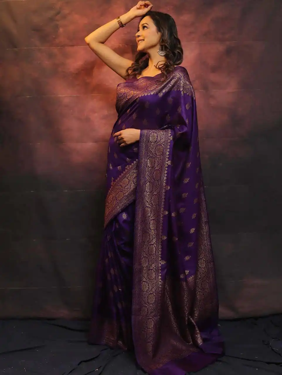 KP 6010 Purple Soft Lichi Silk Jacquard Saree Perfect for Wedding, Party, Traditional Day, Family Gatherings, Sangeet . Grab it for ₹1349. Delivery 4-6 W | Bollywood Sarees, Creative Sarees, Designer Sarees, Embroidered Sarees, Ethnic Saree, Modern Digital sarees, Party Wear Sarees, Sarees