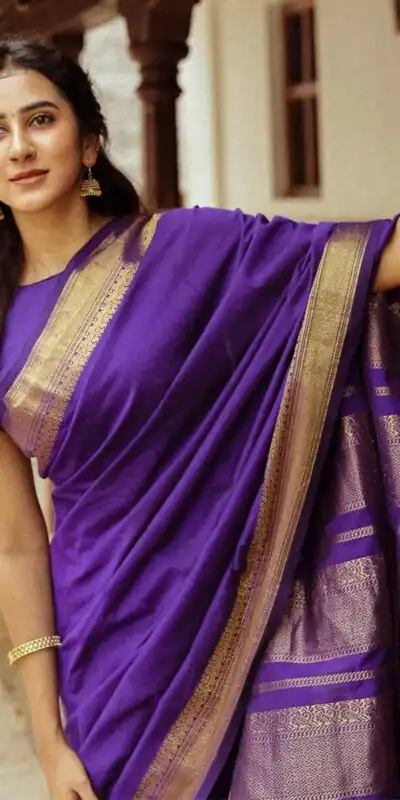 KP 6031 Purple Soft Lichi Silk Cloth Saree with Designer Work. Affordable Price ₹1349. Delivery 4-6 Working Days. Shop now. | Bollywood Sarees, Creative Sarees, Designer Sarees, Embroidered Sarees, Ethnic Saree, Modern Digital sarees, Party Wear Sarees, Sarees