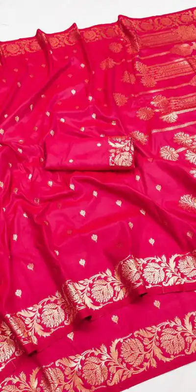 MB 171 Rani Pink Banarasi Silk Saree Perfect for Wedding, Party, Holi, Pongal, Pooja –. Festive Deal ₹1849. Delivery 4-6 Working Days. Shop now. | Bollywood Sarees, Creative Sarees, Designer Sarees, Embroidered Sarees, Ethnic Saree, Modern Digital sarees, Party Wear Sarees, Sarees