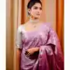 Rani Pink Soft Banarasi Silk Zari Work Saree