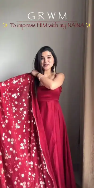 SRK 5128 Red | Red Heavy Faux Georgette With Embroidery Sequence Work With Attached Cups With Fully Flair Salwar Suit with Lace Work & Embroidery Work. Gra | Designer Suits, Casual Suits, Creative suits, Palazzo Suits, Party Wear Suits, Patiala Suits, Salwar suit, Straight Suits