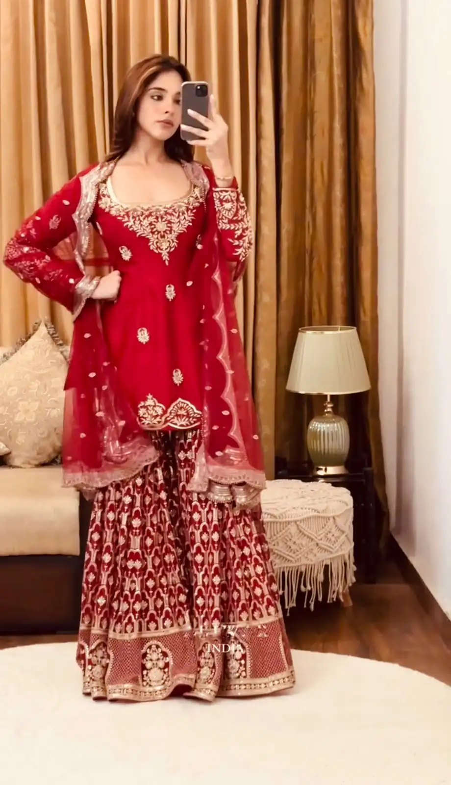 SSR 486 Red Georgette with Embroidery Work & Lace Work Salwar Suit . Festive Deal ₹1949. Delivery 4-6 Working Days. Shop now. | Jump Suits, Tops & Bottoms, Track Suits, Trendy Wear, Casual Suits, Creative suits, Designer Suits, Palazzo Suits, Party Wear Suits, Patiala Suits, Salwar suit, Straight Suits