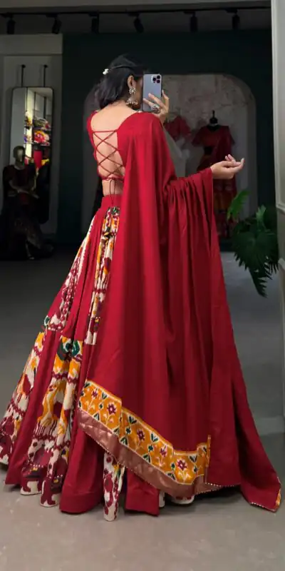 LNB 1611 Red Color Rayon With Printed Silk Plain With Printed Lehenga Choli Wedding, Party, Festive, Events Etc. Delivery 4-6 Working Days Rs 3099 | Embroidered Lehenga, Bollywood Lehenga, Creative Lehenga, Designer Lehenga, Lehenga, Party Wear Lehenga