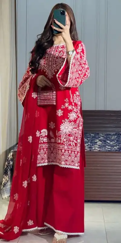 BE 394 Red Roman Silk With Embroidery Work & Lace Work Salwar Suit . Best Price ₹2099. Delivery 4-6 Working Days. Shop now. | Designer Suits, Jump Suits, Tops & Bottoms, Track Suits, Trendy Wear, Casual Suits, Creative suits, Palazzo Suits, Party Wear Suits, Patiala Suits, Salwar suit, Straight Suits