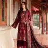 Red Roman Silk With Embroidery Work Salwar Suit